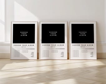 Custom Album Cover Art Prints - Set of 3 Music Posters