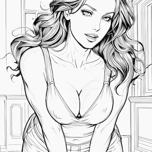 Sexy Comic Coloring Book | Realistic Fantasy Art (PDF) - Etsy