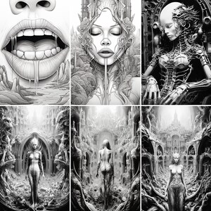 adult coloring, kids coloring book, coloring page, fantasy coloring, dark fantasy, Gothic horror, dark academia prints, greyscale drawing, erotica art anime, erotica hentai manga, dark sadomasochism, surreal coloring, female clip art,