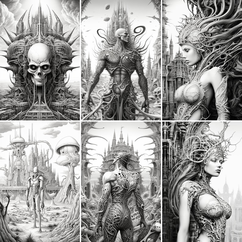 adult coloring, kids coloring book, coloring page, fantasy coloring, dark fantasy, Gothic horror, dark academia prints, greyscale drawing, erotica art anime, erotica hentai manga, dark sadomasochism, surreal coloring, female clip art,
