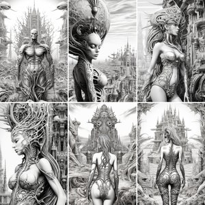 adult coloring, kids coloring book, coloring page, fantasy coloring, dark fantasy, Gothic horror, dark academia prints, greyscale drawing, erotica art anime, erotica hentai manga, dark sadomasochism, surreal coloring, female clip art,
