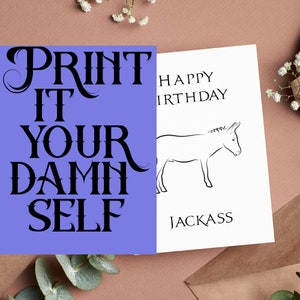 Buon compleanno Jackass - Biglietto stampabile