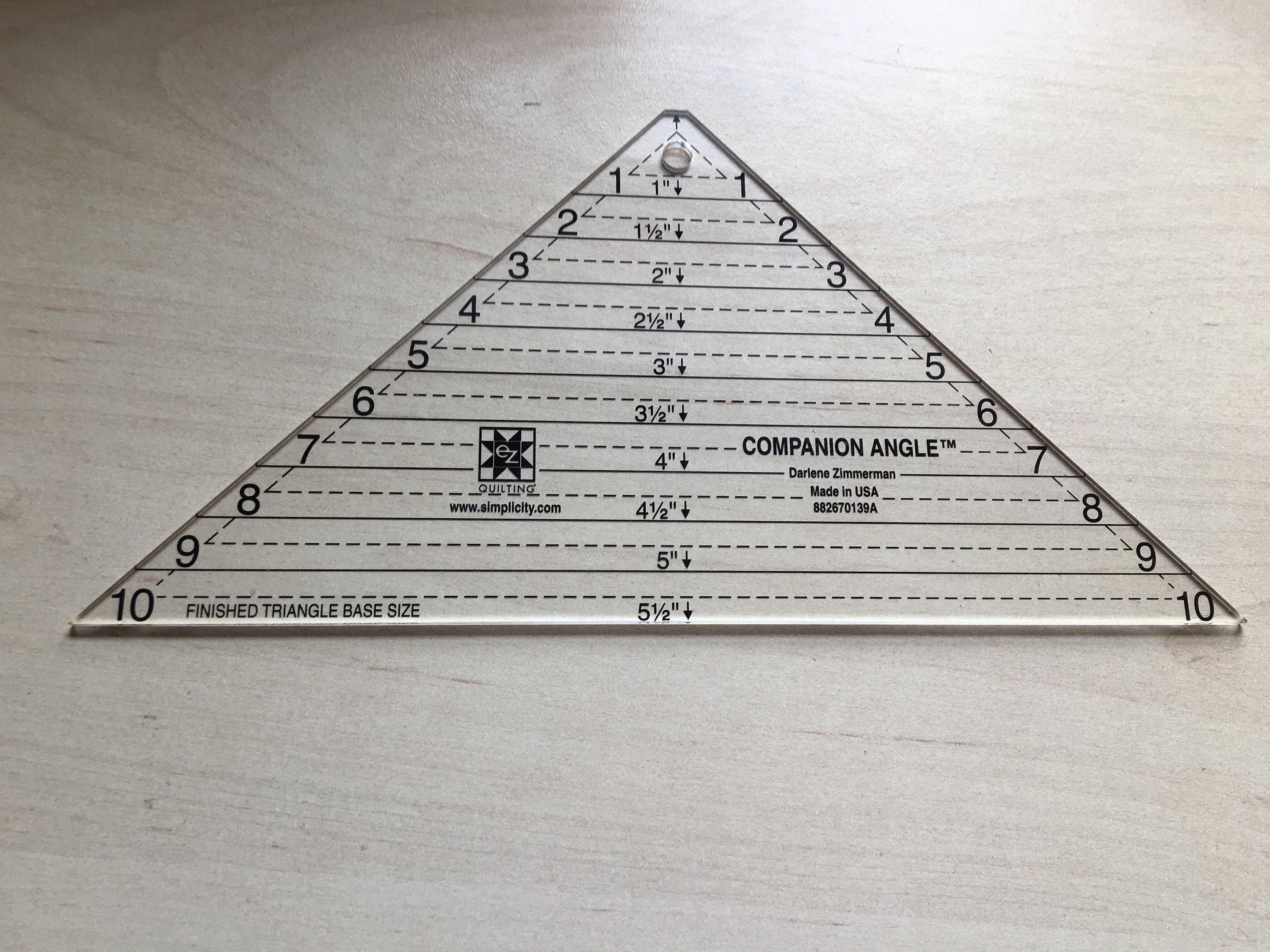 120 Degree Triangle Ruler 6.5 x 21.5