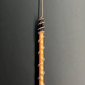 Dark Amethyst Crystal Obelisk Electroculture Antenna  for Plant Growth, Energy Balance & Spiritual Elegance