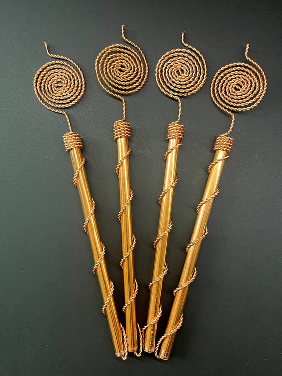 Eco Garden Gift – Tensor Tesla Copper Antennas | Electroculture Tools for Natural Plant Growth & Vibrant Soil Energy (4 pack)