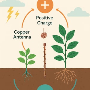 Tesla 369 Copper Electroculture Antennas (4-Pack) – Soil Energy Boosters for Indoor & Outdoor Plants | Pure Copper Spiral Garden Tools image 2