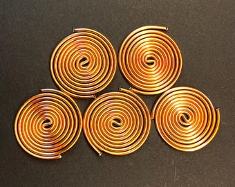 銅色の何かをくるくる巻いたコイル状の珍品オブジェインテリア骨董市古物置物小物本棚 il_340x270.6720736561_1y5r.jpg