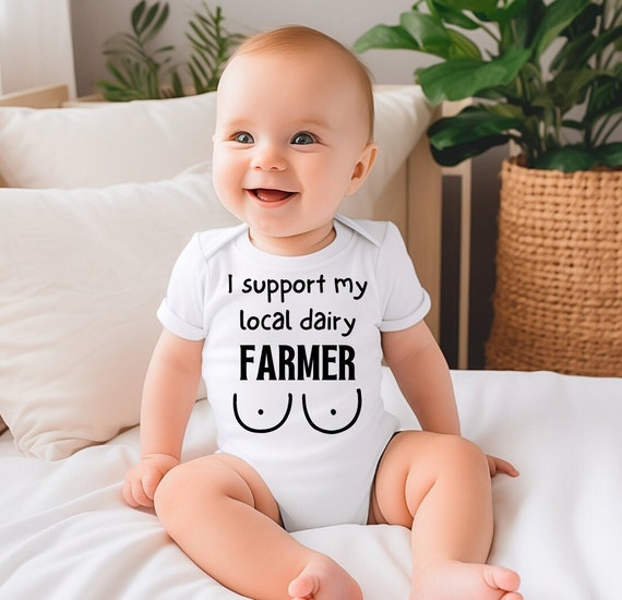 Breastfeeding Shirt Breastfeeding I Support My Local Dairy Farmer Breastfeeding  Bodysuit 