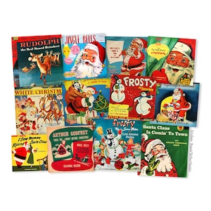Vintage Christmas Ephemera Images 12 Piece Assortment Size of Cuts Vary From 2.5&quot; - 3&quot; High-quality Laser Reproductions, Christmas Cutouts