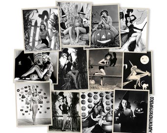 Halloween Photo reproductions, Halloween Snapshots, Halloween Junk Journal, Vintage Halloween Decoration, Halloween Die Cut, Retro Halloween