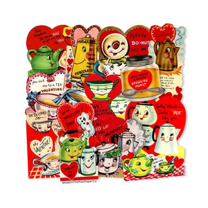 Troqueles de papel vintage para el día de San Valentín, recortes vintage para el día de San Valentín, efímeras para el día de San Valentín, reproducciones láser de alta calidad, tarjetas para el día de San Valentín
