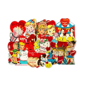 Vintage 12 Piece Valentines Stickers, High-quality Laser Reproductions, Vintage Valentines Decor, Valentines Die Cuts, Valentines Cut Out