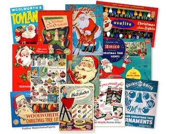 Vintage 12 Pc Christmas Ephemera, Size of Cuts Vary From 2.25" - 3.00" High-quality Laser Reproductions, Christmas Decor, Christmas Journal