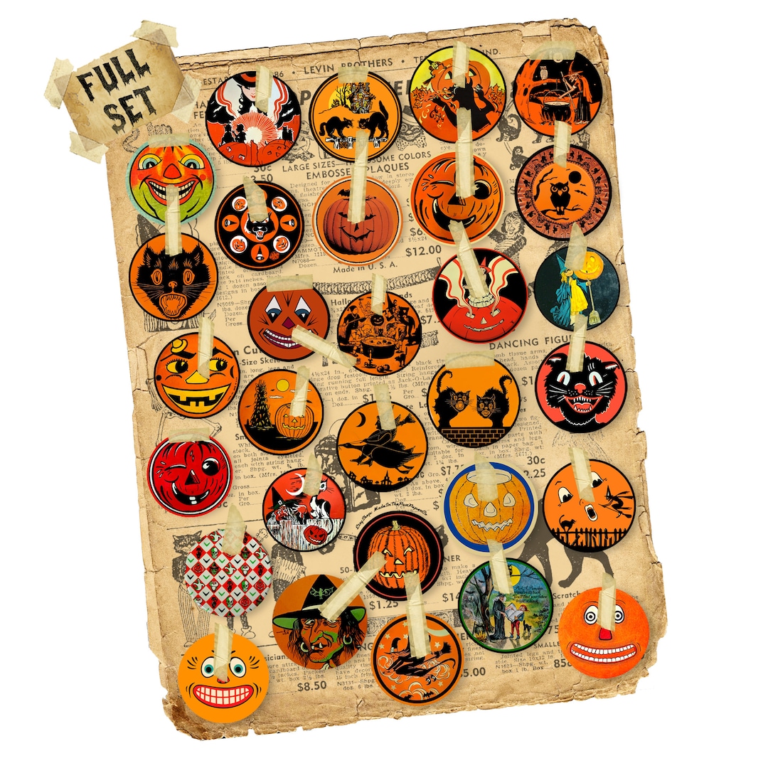 Vintage Halloween Noisemakers Die Cuts Printed Vintage Etsy