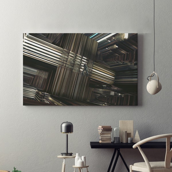 Interstellar Canvas Wall Art, Famous Movie Poster Art, Secrets of the Universe Art, Science Fiction Digital Art, Unforgettable Movie Moment