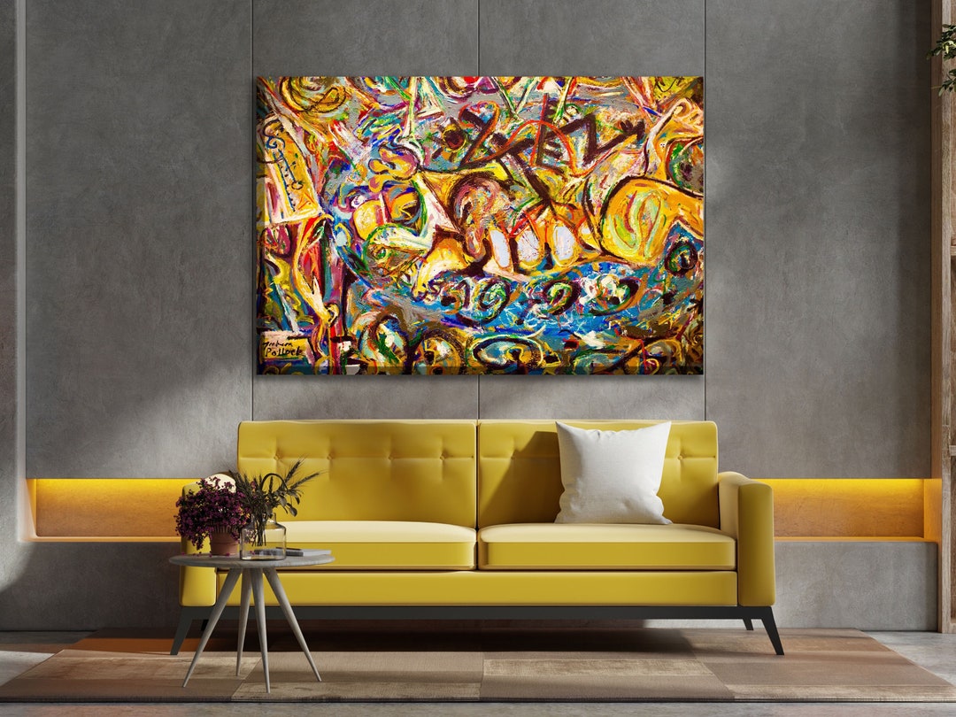 Iconic Jackson Pollock Convergence Modern Design Canvas Art