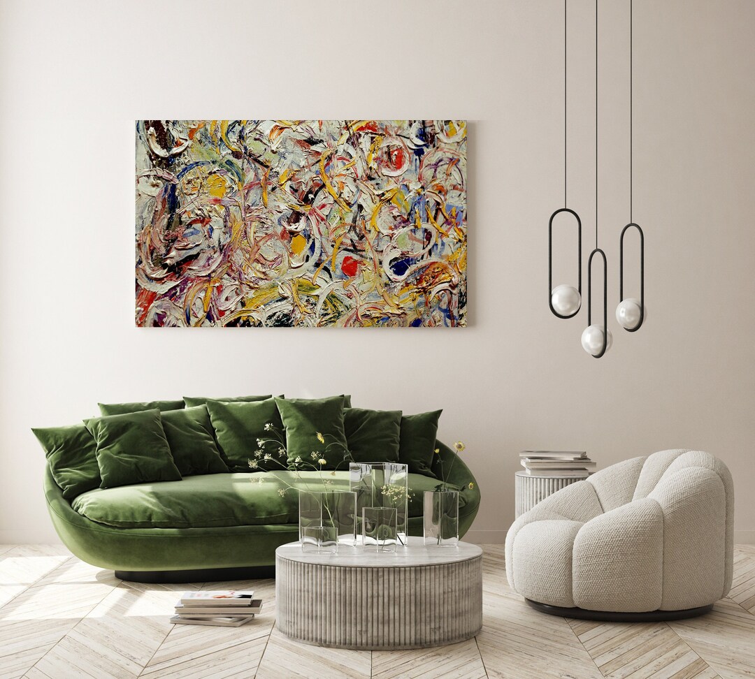 Jackson Pollockshimmering Substance Canvas Reproduction Etsy