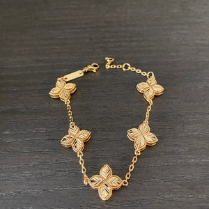 clover bracelet  high quality bracelet 5 clover gold bracelet 18k