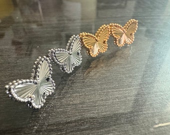 clover butterfly earrings  high quality earrings clover gold earrings 18k