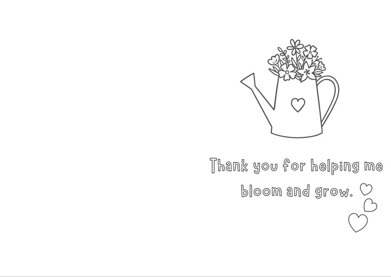 PRINTABLE Mothers Day Coloring Card With Inside Page - Etsy