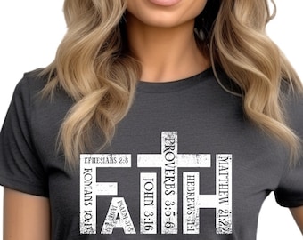 Retro Faith T-Shirt: Christian Cross Graphic Tee
