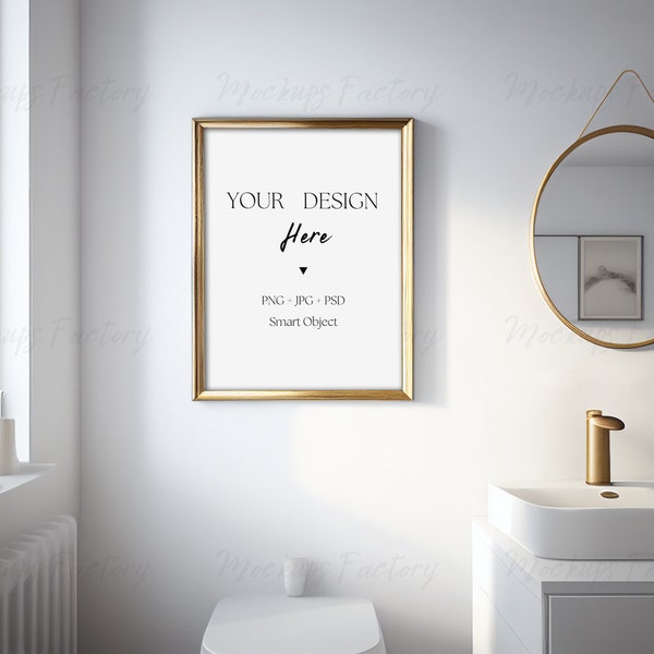 Bathroom Frame Mockup, Interior Home Mockup, Bathroom Mockup, Styled Frame Mockup, Psd Frame Mockup, Modern Frame Mockup