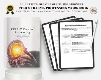 PTSD & Trauma Processing Workbook | Mental Health Healing Journal | Guided Prompts PDF | Digital Download