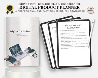 Digital Product Planner, Content Creation Organizer, Etsy Business Tracker, Printable Business Planner, Small Biz Workbook