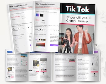 Guía de afiliados de TikTok / Ebook de marketing digital / Plan paso a paso para el éxito de los afiliados