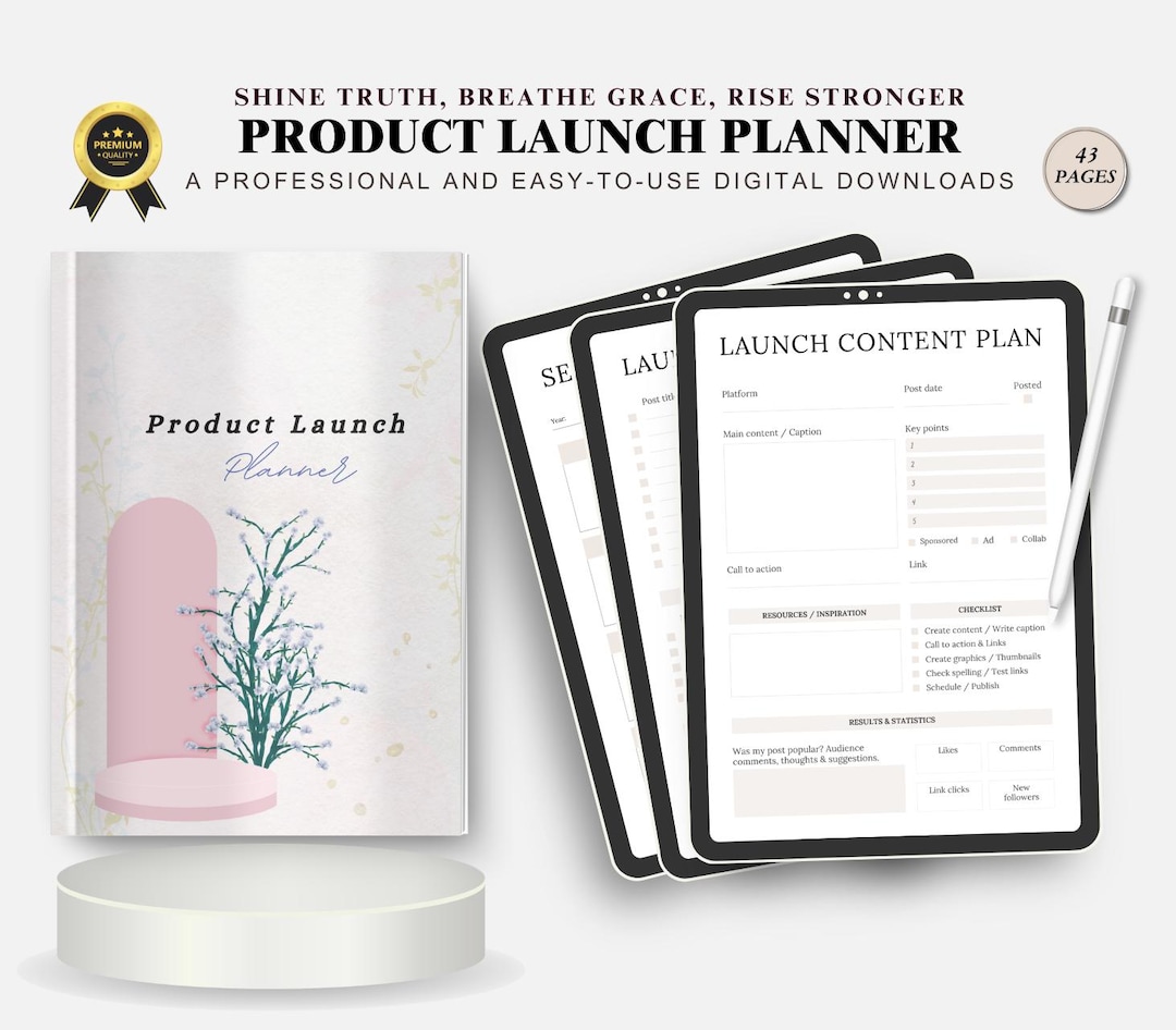 Product Launch Planner Printable | Marketing & Sales Strategy Organizer ...