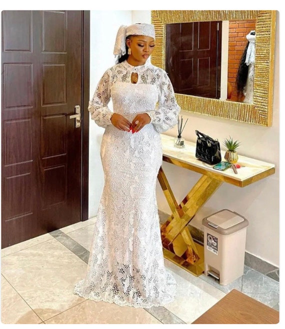 knee length dresses for ladies Long-Sleeve Long Lace Plus-Size Prom Dress by La Femme Emerald / 20W
