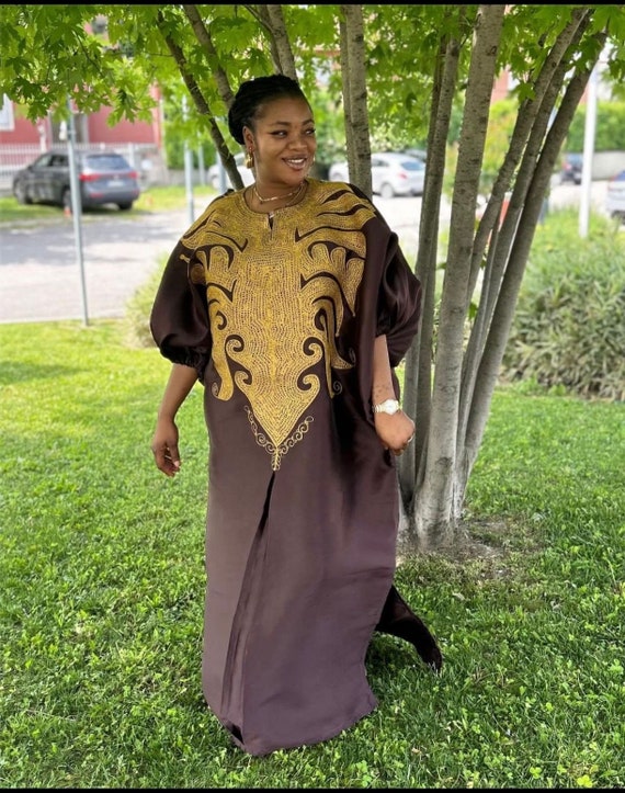 Embroidered Boubou Dress , Boubou Brocade Dress , African Women Boubou Dresses, Brown Boubou Embroidered Dress, Women Fashion, Kaftan Boubou Embroidered Boubou Dress , Boubou Brocade Dress , African Women Boubou Dresses, Brown Boubou Embroidered Dress, Women Fashion, Kaftan Boubou
