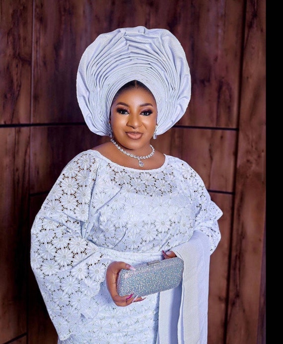 Ready to Wear Auto Gele Hat Emem Aso Oke Autogele Ready Gele | Pre-tied Crown Head Hat  main image 4