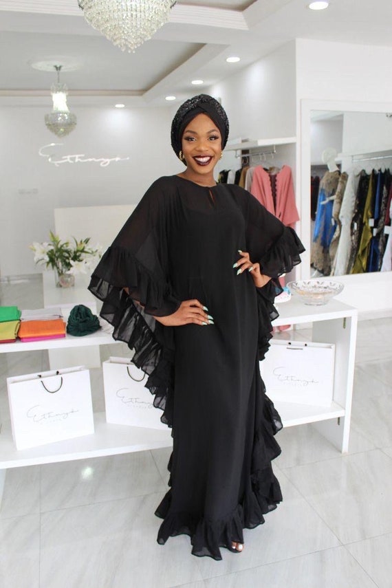 Black Boubou Gown elegant African Boubou Dress Boubou Kaftan Party Dress Black Dresses Black Gown African Women Clothing Etsy Canada