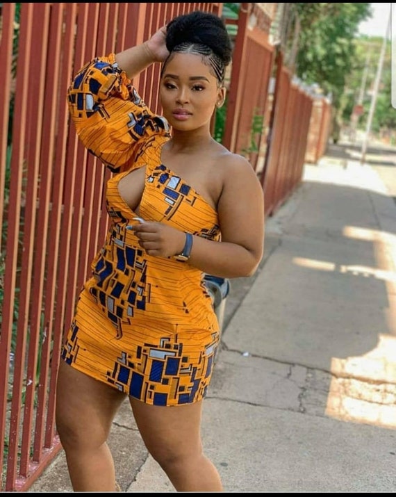 Short ankara sexy dress , African short gown , Ankara dresses, women  fashion dress, African women clothing, Ankara gown, African print dress