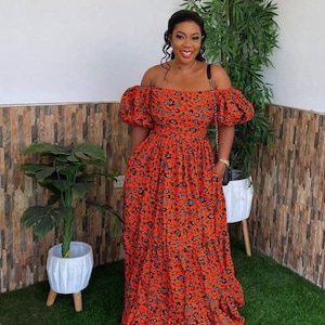 Off shoulder cheap kitenge designs