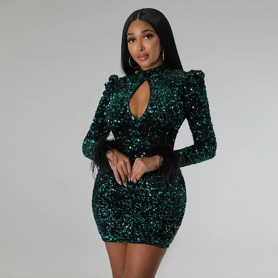 slim fit dress slacks Primavera Couture Short Sequin Dress 3860