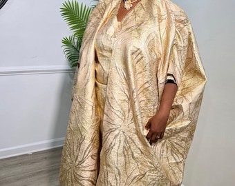 Gold Boubou brocade , elegant boubou dresses , boubou gown for women, African women clothing, women fashion dresses, party boubou brocade