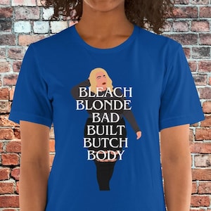 Bleach Blonde Bad Built Butch Body, t-shirt unisex Greene vs. Crockett, House Argument, maglietta Jasmine Crockett vs. Marjorie Taylor Greene