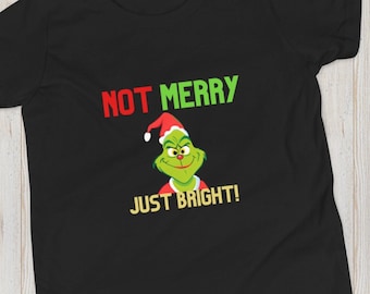 Grinch Christmas T-Shirt, Funny Holiday Youth Tee