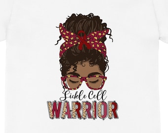 Sickle Cell Warrior V-Neck T-Shirt: SCD Awareness Tee