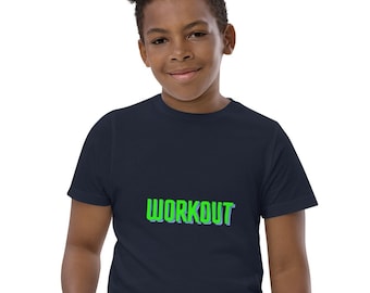 T-shirt d'entraînement pour jeunes : t-shirt d'exercice en coton peigné
