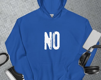 Grappige hoodie met 'nee'-print – sarcastisch unisex-sweater