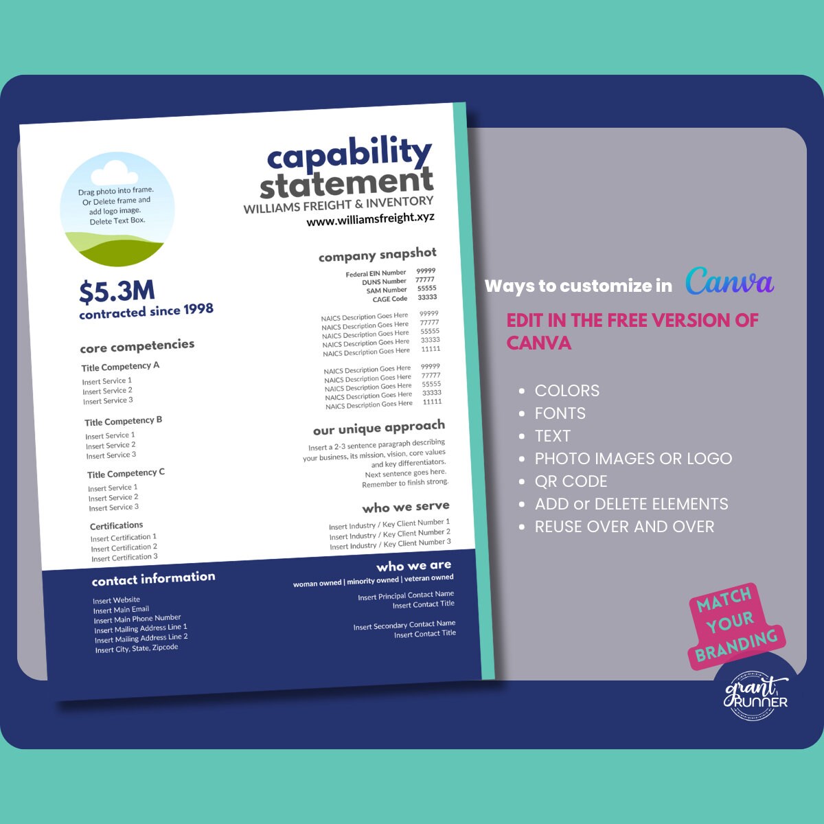 Consulting Intake Form | Logistics Capability Statement Template ...