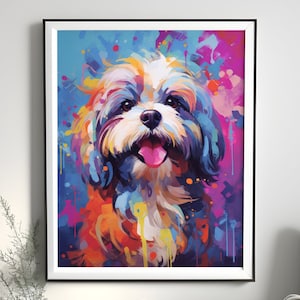Shih Tzu Gifts, Shih Tzu Pop Art Prints, Shih Tzu Canvas, Digital File, Shih Tzu Poster Art Print, Shih Tzu Painting, Dog Wall Art
