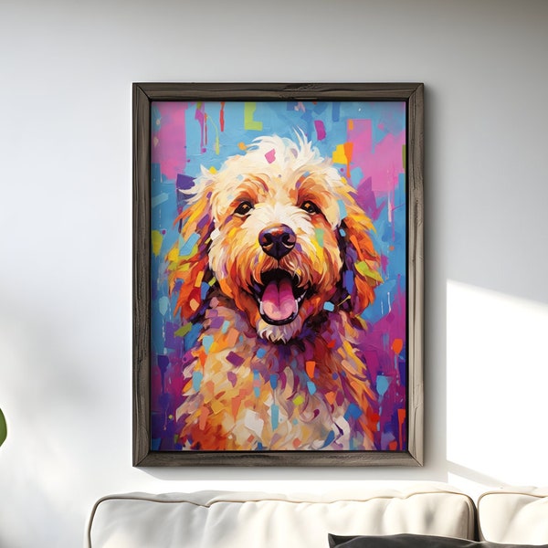 Goldendoodle Gifts Pop Art Prints, Goldendoodle Canvas, Digital File, Goldendoodle Poster Art Print, Goldendoodle Dog Wall Art Painting