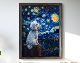 ビション・フリーゼの最後の晩餐アート：ルネッサンス風犬キャンバス