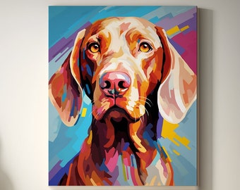 Vizsla Gifts Pop Art Prints, Vizsla Canvas, Digital File, Vizsla Poster Art, Vizsla Painting, Dog Wall Art, Birthday Gifts, Novelty Gifts