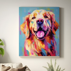 Golden Retriever Gifts Pop Art Prints, Golden Retriever Canvas, Digital File, Golden Retriever Poster Art, Retriever Painting,Dog Wall Art