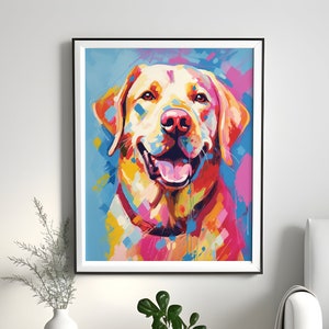 Labrador Gifts Pop Art Prints, Labrador Dog Canvas, Digital File, Labrador Poster, Labrador Dog Art Canvas, Labrador Portrait, Dog Wall Art